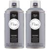 FLEUR DESIGNER'S PAINT | Fondo Acrilico, Adatto per Superfici Porose e Assorbenti, Fleur Primer Spray P01, Legno, Colore Bianco, Formato 300 ml (Confezione da 2)