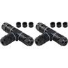Electraline 71736 Connettore Stagno a forma di T, 3 Poli, 3 Vie, Ideale per giardini e spazi esterni, Per cavi esterni IP68 (Confezione da 2)