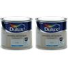 Dulux Smalto Satinato all'Acqua per Metallo Plastica e Legno Pronto all'Uso per Esterni e Interni, 0.5 Litri, Grigio (Confezione da 2)