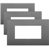 Vimar Placca Classic 4 m, Grigio (Confezione da 3)