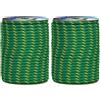 Corderie Italiane 006003885 Treccia corit verde, 12 mm - 20 mt, Corda intrecciata multiuso resistente ai raggi U.V. e all'abrasione, per attività all'aperto, giardino, mare, guinzagli e fai da te, rottura 1540 kg