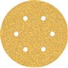 Bosch Professional 5x Carte Abrasive Expert C470 con 6 Fori per Legno Duro, Vernice su Legno, Ø 150 mm, Grana 40, Accessorio Levigatrice Rotoorbitale