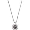 Emporio Armani Collana da uomo in acciaio inossidabile con chiusura a moschettone, Argento reale