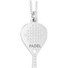 amorili Collana Padel Uomo Donna in Acciaio Inox - Ciondolo Racchetta - Gioiello Sportivo Regalo per Appassionati e Giocatori di Padel cll1908c
