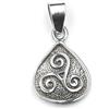 Drachensilber Ciondolo in argento Sterling 925 Triskelion lunghezza con occhiello 2,5 cm