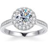 AOMEKASO Anello Donna-1CT Anello in Moissanite-con Certificato GRA, Design Corallo Raccolto, Argento Sterling 925, Colore D, Purezza VVS1, Taglio al Plasma, Adatto per: Quotidiano/Gala/Appuntamento/Matrimonio