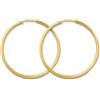 EDELIND Orecchini Cerchio Grandi in oro giallo Donna 40 mm, 8 carati 333, largh. 2 mm, p. 1.4 g. marchio di garanzia made in Germany