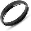 Anellissimo Anello fedina nera uomo donna acciaio 316L - 22