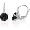 inSCINTILLE Orecchini Donna in Argento 925 Rodiato con Punto Luce in Zirconia Cubica | Orecchini a Monachella Eleganti, Anallergici, Made in Italy