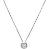 gioiellitaly Collana donna oro bianco 18 k Punto Luce Diamante taglio brillante ct 0,01 gioiello donna elegante sposa COLLD04GLY