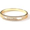 VAKTWPDLY Bracciale rigido personalizzato con iniziale, bracciale rigido hip hop personalizzato con nome inciso, bracciales rigido placcato oro 18 carati con zirconi cubici incastonati per donna e uomo