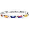 amorili bracciale con bandiere nautiche uomo acciaio (tipo6)