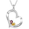 kaululu Collana Argento da Donna 925 Personalizzata Collana Cuore con Incisione Nome Regali per Mamma Nonna Donna Regalo di Compleanno (B-Nomi 2)
