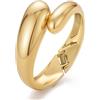 Yowivon Braccialetti Rigidi in Oro per Donna, Braccialetto a Goccia, Bracciale Aperto e Ritorto con Cerniera, Polsino in Grassetto Non Appannato, Regalo di Gioielli per Natale/San Valentino/Compleanno