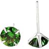 LES FOLIES DI PAOLA GRIECO Coppia di Orecchini Punti Luce Verde in argento 925 - Rainbow Collection (4mm)