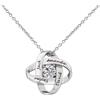Kiddo Sky Collana Eterna Personalizzata per Lei, con Incisione Fino a 4 Nomi, Collana con Nodo D'amore in Argento Sterling 925 con Zirconi Cubici, Regali per la Festa della Mamma (Argento)