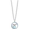 Clondo Collana Uomo Donna Lazio in Acciaio Inossidabile - Prodotto Ufficiale Calcio - Gioiello con Logo - Idea Regalo Elegante per Tifosi Biancoceleste - Ragazzo e Ragazza (Round Pendant Necklace Classic)