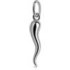 gioiellitaly Ciondolo Cornetto argento 925 gioiello pendente amuleto portafortuna uomo donna unisex scaramantico