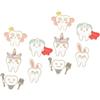 OATIPHO 10pezzi Decorativi Forma Di Dente Da Spille Metallo Per Abbigliamento e Accessori Spille Divertenti Per Zaini Cappelli e Moda Giovane Design Cartoon Unico Vivace