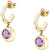 Morellato Orecchini Donna in Argento Oro 925 Riciclato Pietra Viola Collezione TESORI ETERNI - SAXN16, Argento, Ametista