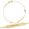 Sakrami Bracciale in Oro con Fiore e Cuore per bambina in oro 9 kt Kids Collection + Confezione Regalo Personalizzata - Braccialetto per Nascita Comunione o Battesimo + Confezione regalo