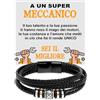 Bramart Bracciale Uomo Meccanico in Pelle Intrecciata con Acciaio Inox Lucidato di Altissima qualità Idea Regalo per lui Regali Compleanno Natale - Cofanetto con DEDICA incluso (Meccanico - Pelle Intrecciata)