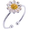jewellerybox Anello regolabile in argento con piccola margherita