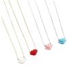 gioiellitaly Collana labbra Bocca lolita piccola colore a scelta catenina 45 cm veneziana e montatura in argento 925 dorato o rodiato gioiello artigianale donna ragazza (Rosso, Argento 925 dorato)