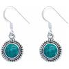 mantraroma orecchini in argento 925 con pietra turchese, orecchini in vero argento sterling da donna, ciondolo regalo