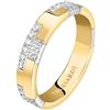 TRUSSARDI T-Logo Anello Donna in Acciaio, Zirconi - TJAXC39012