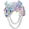 LES FOLIES DI PAOLA GRIECO Charm Arcobaleno Multicolor Farfalla Libellula in argento 925 - Les Folies per Pandora