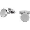 Breil, Collezione Carve, Gemelli Uomo, Essenziali ed Eleganti, di Forma Tonda, con Doppia Finitura in Acciaio Lucido e Satinato, Idee Regalo Uomo, Dimensione 1.4 cm, Silver