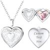 U7 Collana con Foto Personalizzata Donna Cuore Apribile Acciaio Inossdabile