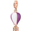 Rosato Charm a Forma di Mongolfiera da Donna Collezione Storie. Gioiello in Argento 925 con placcatura in Oro Rosa e zirconi. La referenza è RZ204