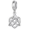 BRBRB Ciondoli con nodo celtico for bracciali, perline pendenti fai da te in argento sterling 925 adatte a ciondoli Pandora, bracciali, collane, gioielli regalo for San Valentino for le donne, con sca
