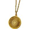 LKBEADS Collana argento sterling 925 22 mm catena 18 pollici buco nero - cosmico galassia ispirati alla scienza celestiale placcati oro |LKRPG_01684