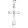 AMAR Ciondolo a croce in argento massiccio da uomo 925, ciondolo a forma di croce in argento per uomo e donna, senza nichel, 2,00 CM x 3,50 CM, Argento, Nessuna pietra preziosa