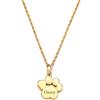 INBLUE Collana Commemorativi Personalizzata Animali Domestici, Ciondolo a Zampa di Cane per Donna, Gioiello con Zampa Nome Inciso, Argento 925/Acciaio Inox, Regalo per Amanti Degli Animali -A2