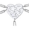 Suplight Collana da Donna Personalizzata a Cuore Divisio con Nome in Acciaio Inossidabile 2/3/4/5/6 pezzi Regalo BFF Famiglia Natale San Valentino