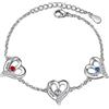 kaululu Bracciale Personalizzato Donna con Nome Famiglia Bracciale Donna con Cuore Braccialetto Infinito con Incisione Festa Della Mamma Regalo Anniversario per Lei (3 nome)