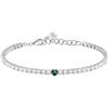 Morellato Bracciale Donna in Argento 925, Zirconi, Collezione Tesori, Cuore, Tennis - SAIW169