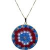 LE GEMME DI VENEZIA Collana Donna Con Pendente Murrina Milefiori Venezia In Vetro Originale Di Murano E Argento 925 Colore Oro Diametro 36N OR (COLORE 01)