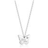 S'Agapõ Collana Girocollo Donna, Collana Donna in Acciaio e Cristalli con Simbolo Farfalla | Collezione Be My Always - SBM50