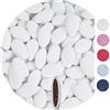 EinsSein 0,5kg Confetti cioccolato bianco matrimonio battesimo nascita comunione confettata cresima nascita confettis alla laurea decorazioni bimba bomboniere senza mandorla cuoricini confettis