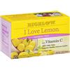 Bigelow Tea Bigelow I Love Lemon with Vitamin C Herbal Tea, sin cafeína, 20 unidades (paquete de 6)