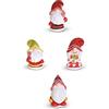 Modecor - Soggetti Natalizi Gnomi in Zucchero e Gelatina per decorare Dolci, Panettoni , Pandori