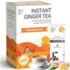 TeaFit Premium Unsweetened Ginger Instant Tea Premix - 10 Single Serve Sachets | Ready to Drink Instant Milk Tea Premix | Strong Home Like Adrak Chai | No Added Artificial Sugar