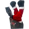 Generico Gambe di Babbo Natale in Movimento, 40cm Ideale per addobbi e allestimenti Natalizi, posizianobile in qualsiasi punto, amche sull Albero di Natale !
