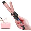 UKLISS 25mm Ferro Arricciacapelli Professionale, Ferro Capelli Mini Piastra in Ceramica, Piastra Arricciacapelli per Capelli Corti e Lunghi, Arriccia Capelli 5 Temperature Regolabili, Display LCD(Rosa Nera)