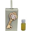DLM Bomboniere DLM-A945 Bomboniera utile Profumatore in ecopelle cm 12x4x6,5 con Chiave cuore e quadrifoglio portafortuna in legno per 90 Compleanno di un uomo o donna completo di scatola e profumo